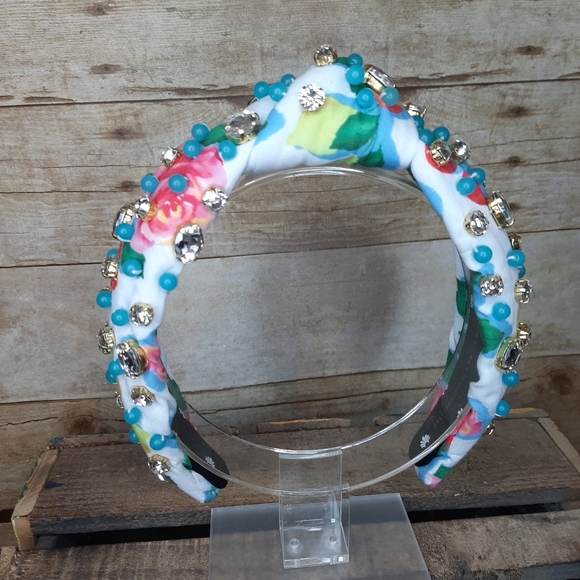 Lele Sadoughi x Roller Rabbit Ponderosa Headband and Matching Earrings - Picture 3 of 9